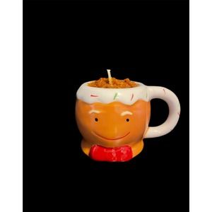 Christmas Holiday Gingerbread Men Handmade Mini Mug Candle Decor